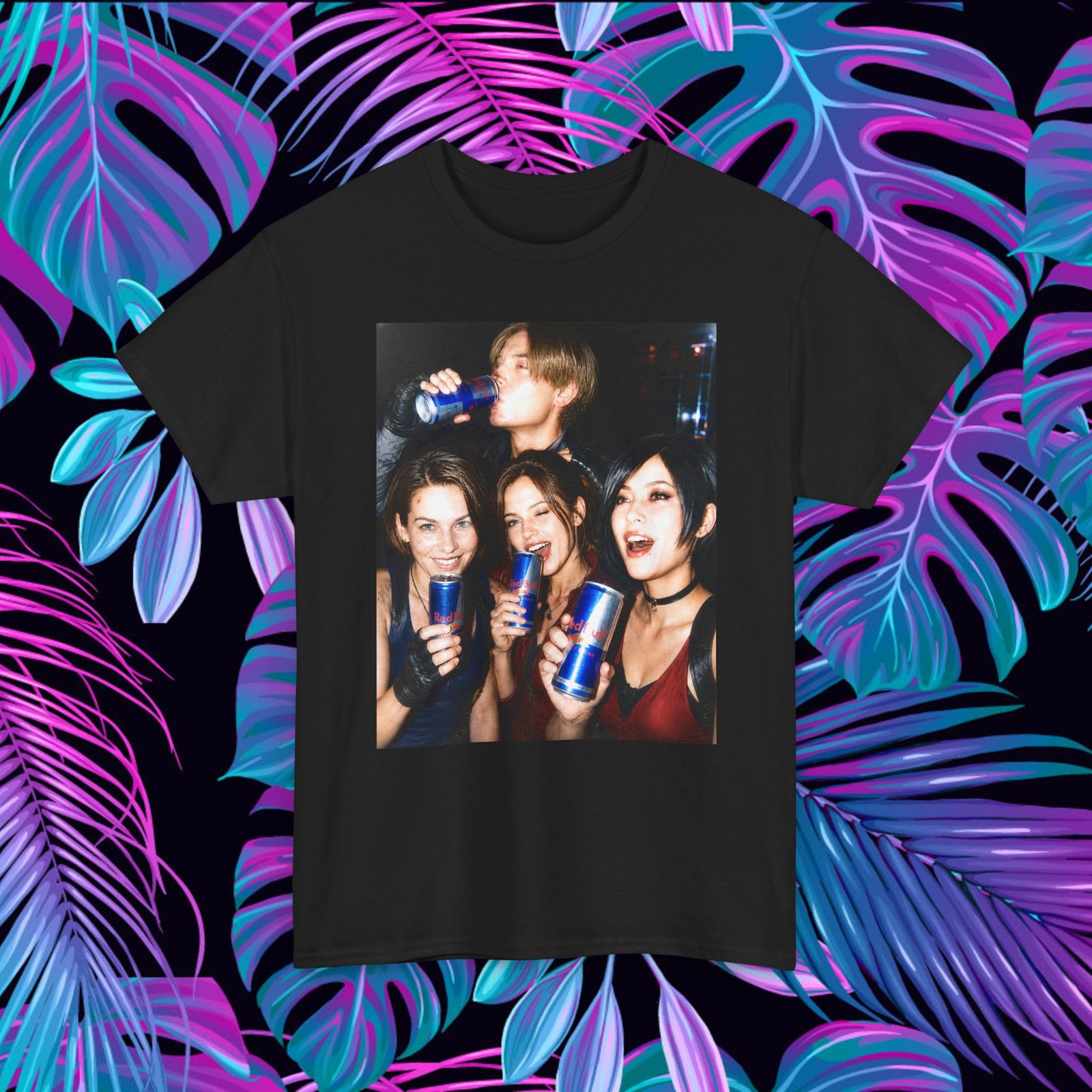 Resident Evil Y2K Party Shirt Jill Valentine Ada Wong Leon Claire