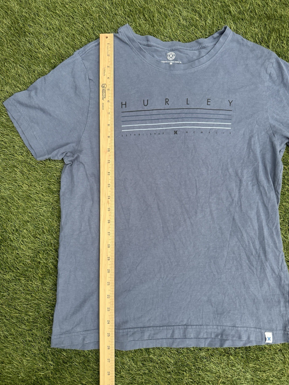 Men’s Hurley T-Shirt Short Sleeve Blue Medium ￼