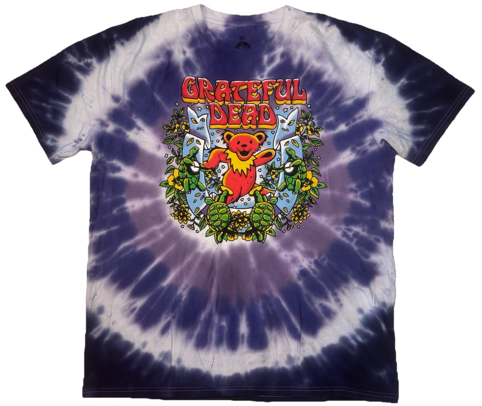 Grateful Dead Band T Shirt Men&rsquo;s XL Purple Tie Dye Retro Dancing Bear Terrapin