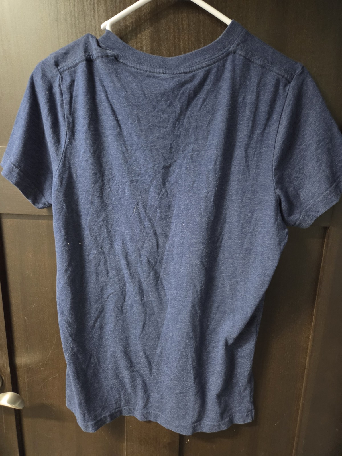 Hollister Men&rsquo;s Blue Solid Logo V-Neck Short Sleeve Knit T-Shirt Size M