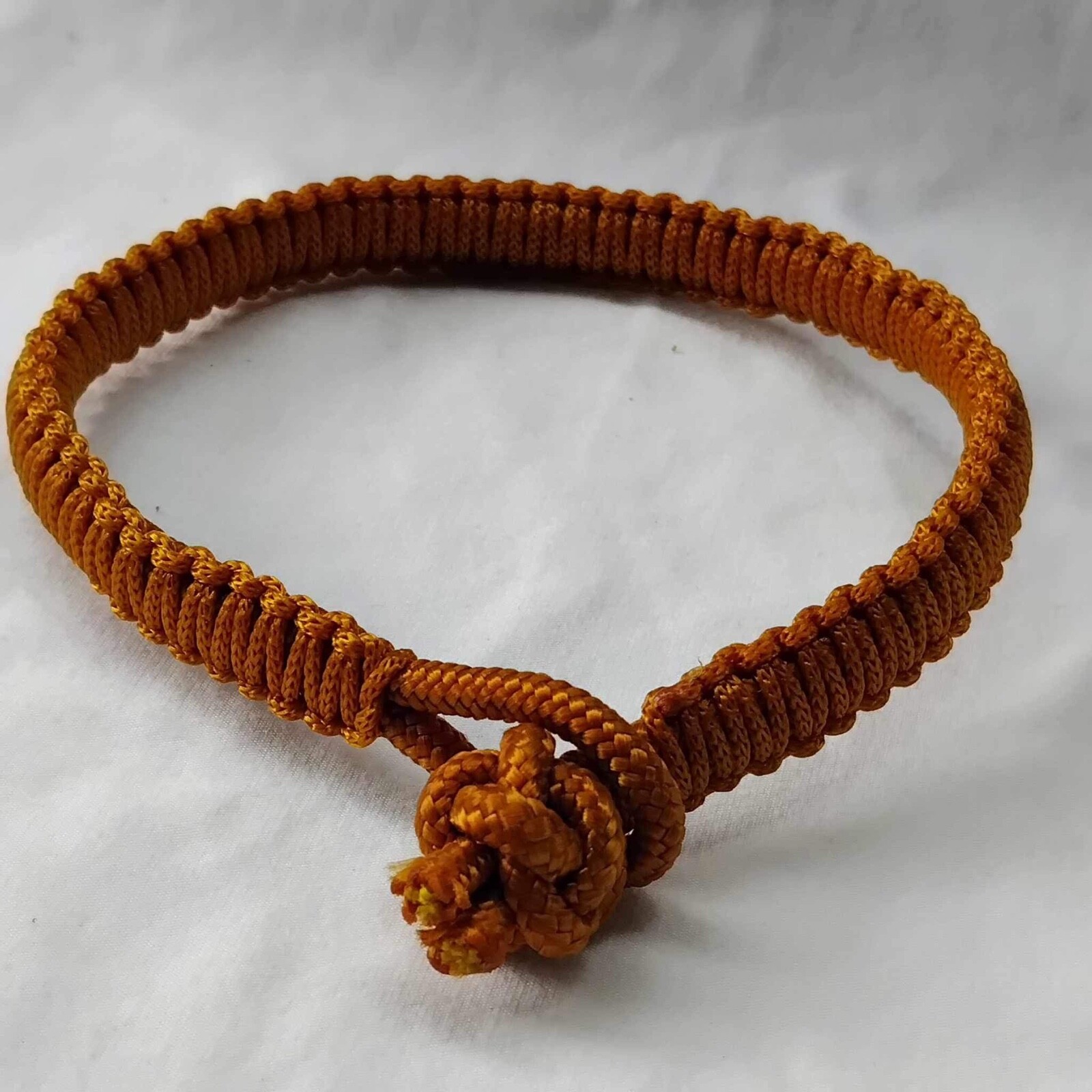 NEW Buddhist alms bowl strap, braided rope style, centipede pattern, length 30cm