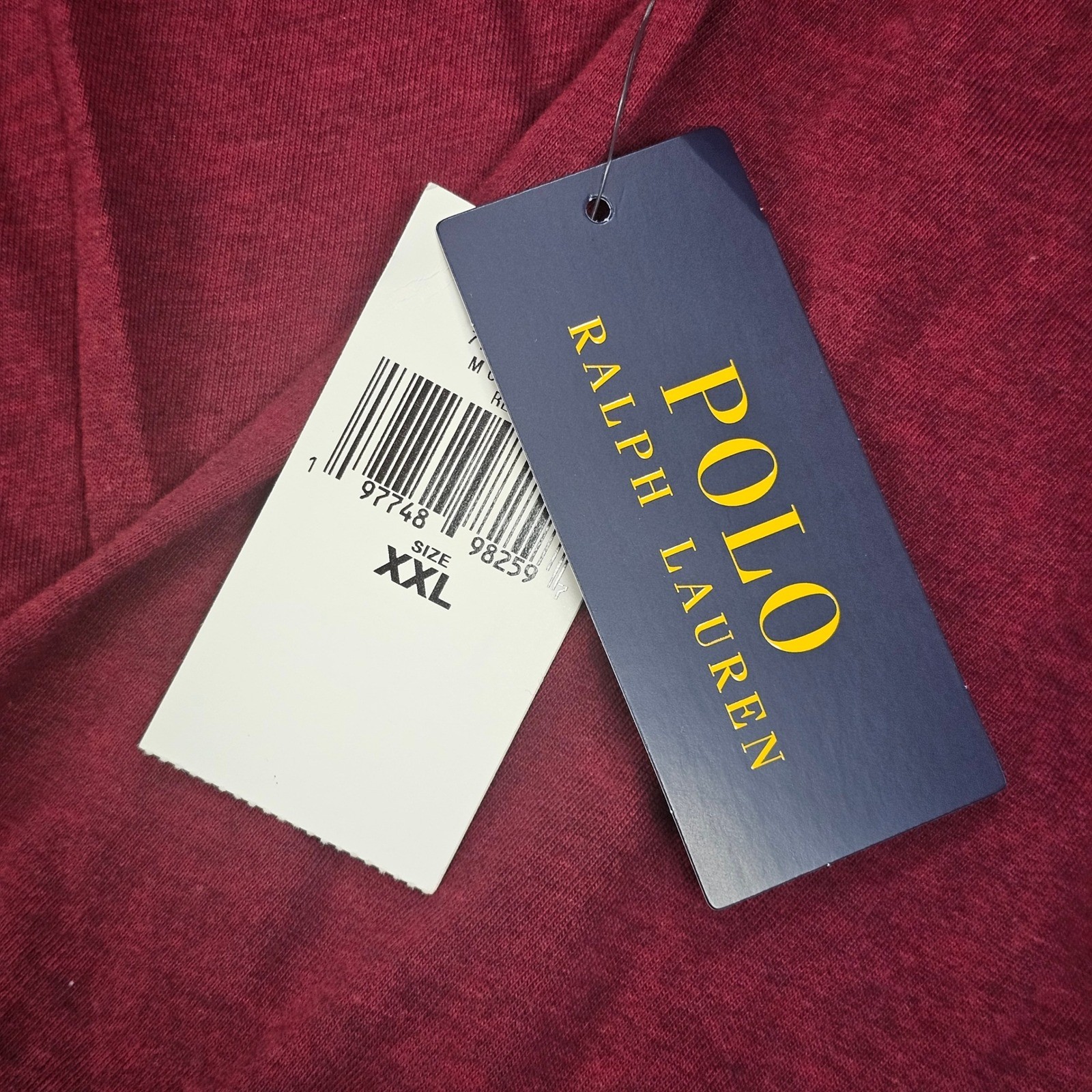 Polo Ralph Lauren Long Sleeve T-Shirt Men XXL New Red Classic Fit Cotton Tee