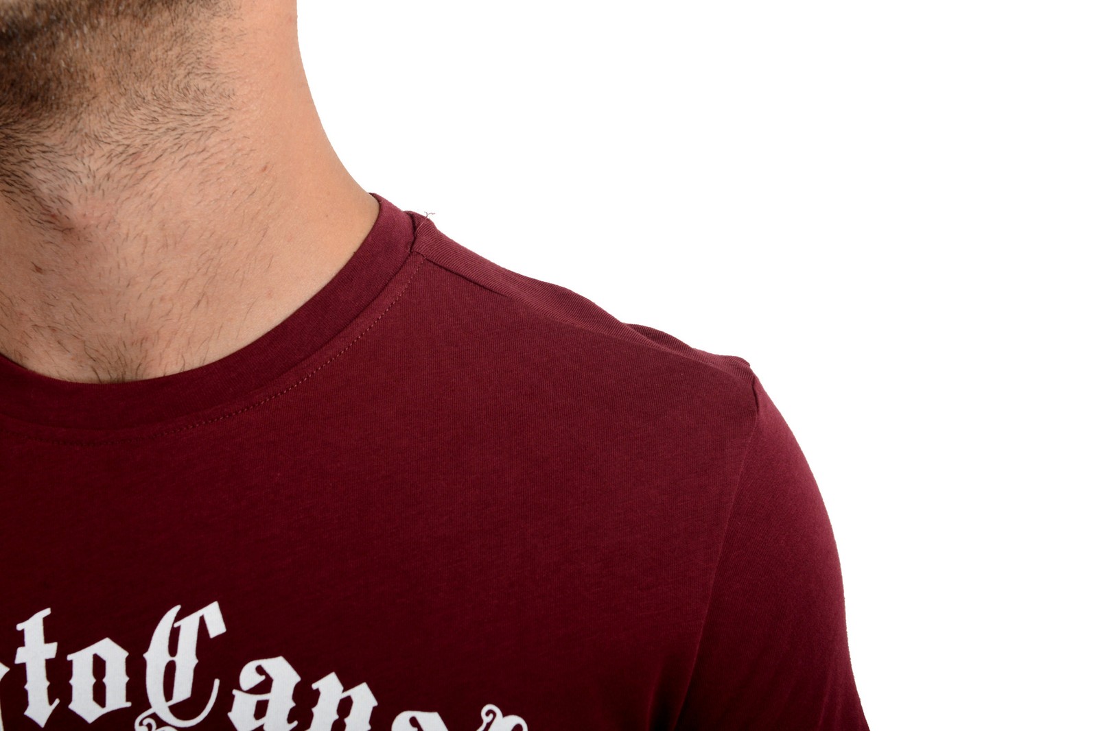 Roberto Cavalli Men&rsquo;s Burgundy Graphic Print Crewneck T-Shirt US M IT 50