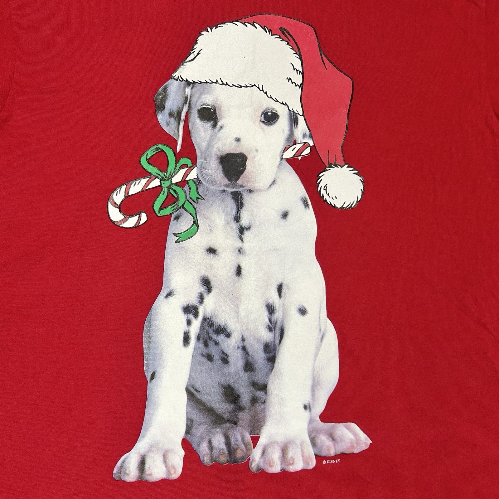 Vintage Disney 101 Dalmatians T-shirt Men’s L – Red Holiday Promo Christmas 90s