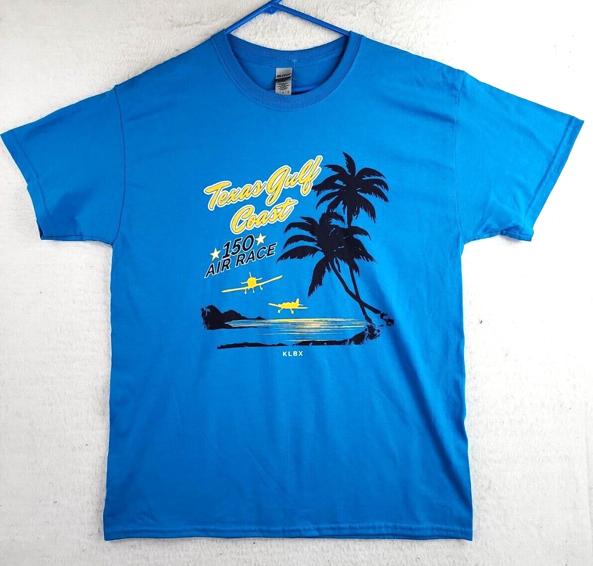 Texas Gulf Coast Air Race 150 Logo Graphic Blue T-shirt Mens Large