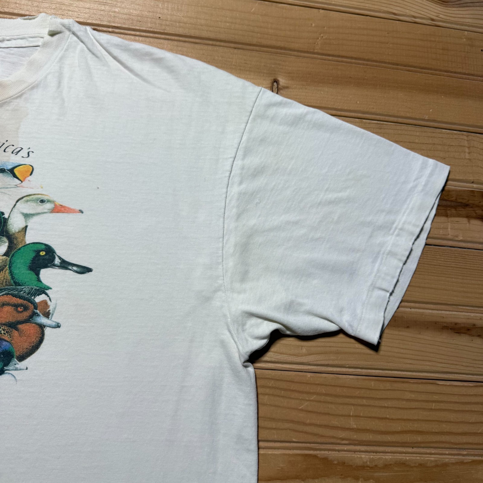 Vintage 1989 North America&rsquo;s Native Ducks Nature Birds Graphic T-Shirt USA XL