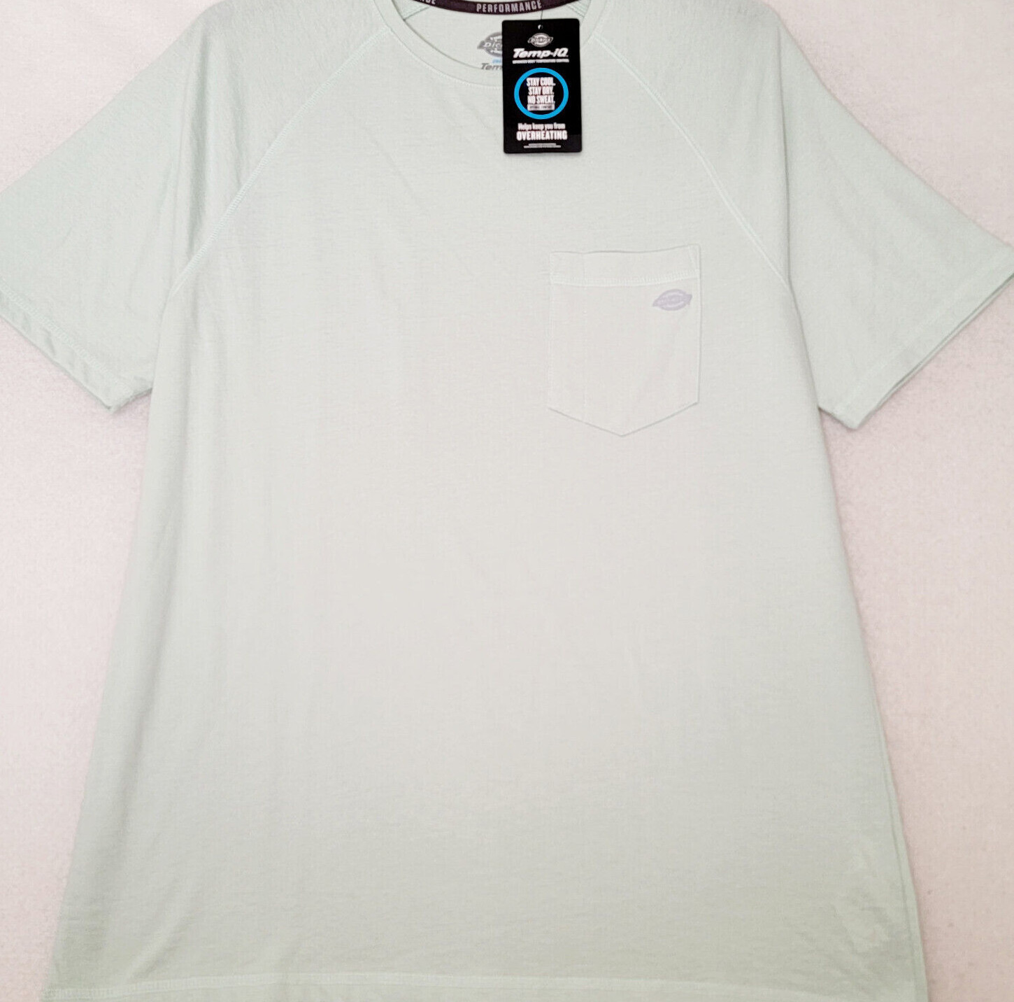 DICKIES Cooling Shirt Mens MEDIUM GREEN OUTDOORS WORK WEAR FAST DRY POCKET NWT