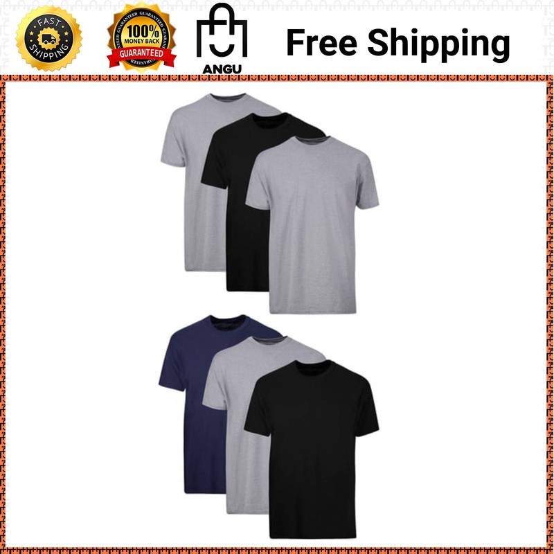 Hanes Men&rsquo;s 6-Pack Assorted Crew T-Shirt Undershirts Value Pack Cotton