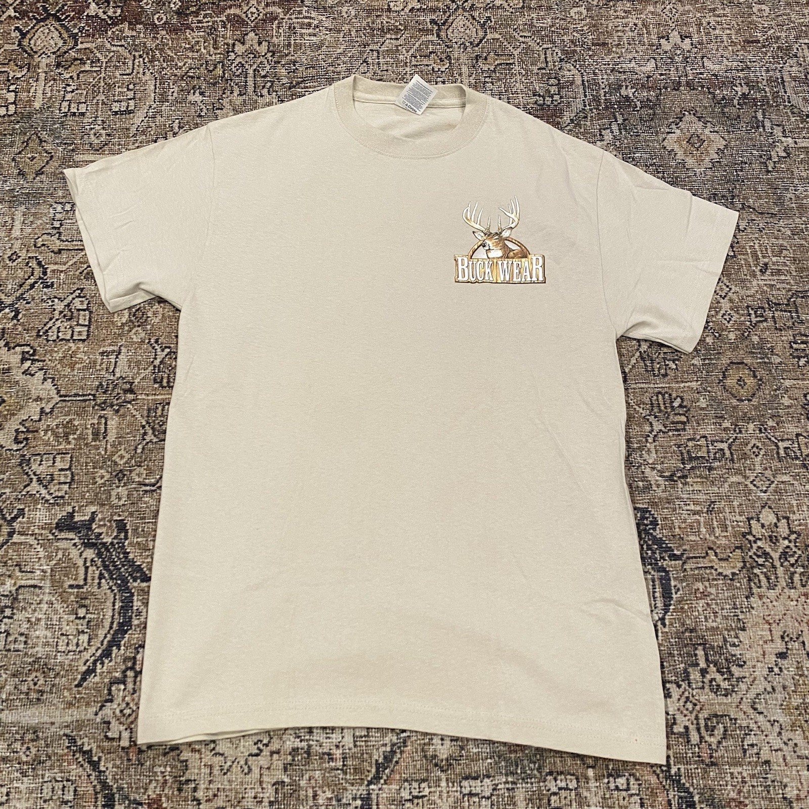 Vintage Buck Wear Shirt Mens M Funny Deer Turkey Duck Hunting Graphic Logo Y2K