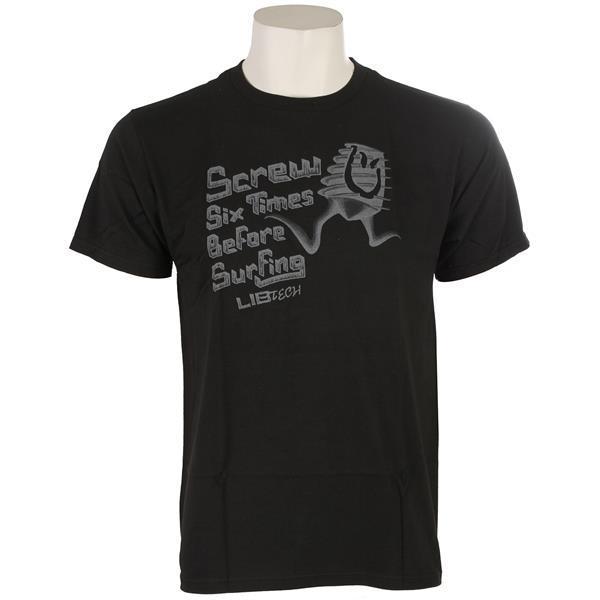 LIB TECH surf skateboard snowboard ski SCREW T-SHIRT mens MEDIUM BLACK New