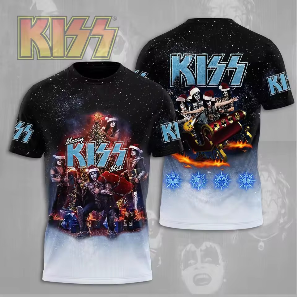 Hot Kissmas Band Christmas 3D T-shirt All Size_S to 5XL K167
