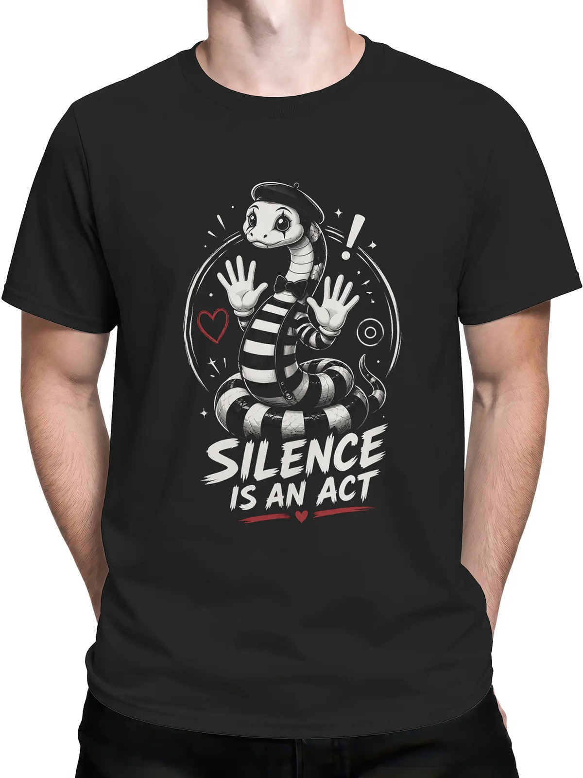 Silent Mime Snake T-Shirt | Unisex