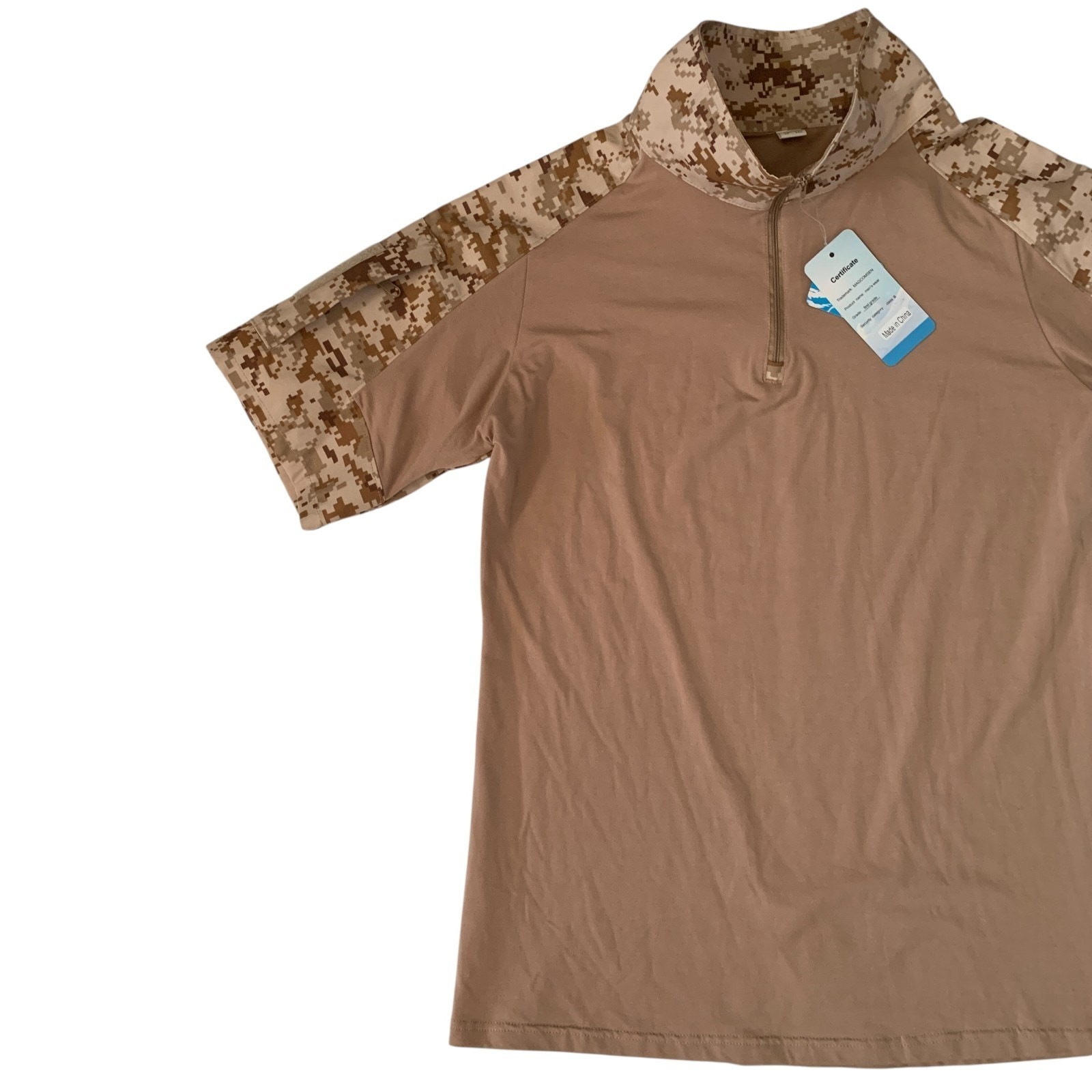 MAGCOMSEN Men&rsquo;s Size XL Tactical Military 1/4 Zip Short Sleeve T-Shirt New