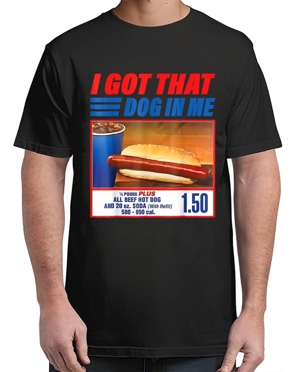 Dog in Me T-Shirt Funny Hot Dog Meme Shirt T-Shirt For Unisex S-4XL