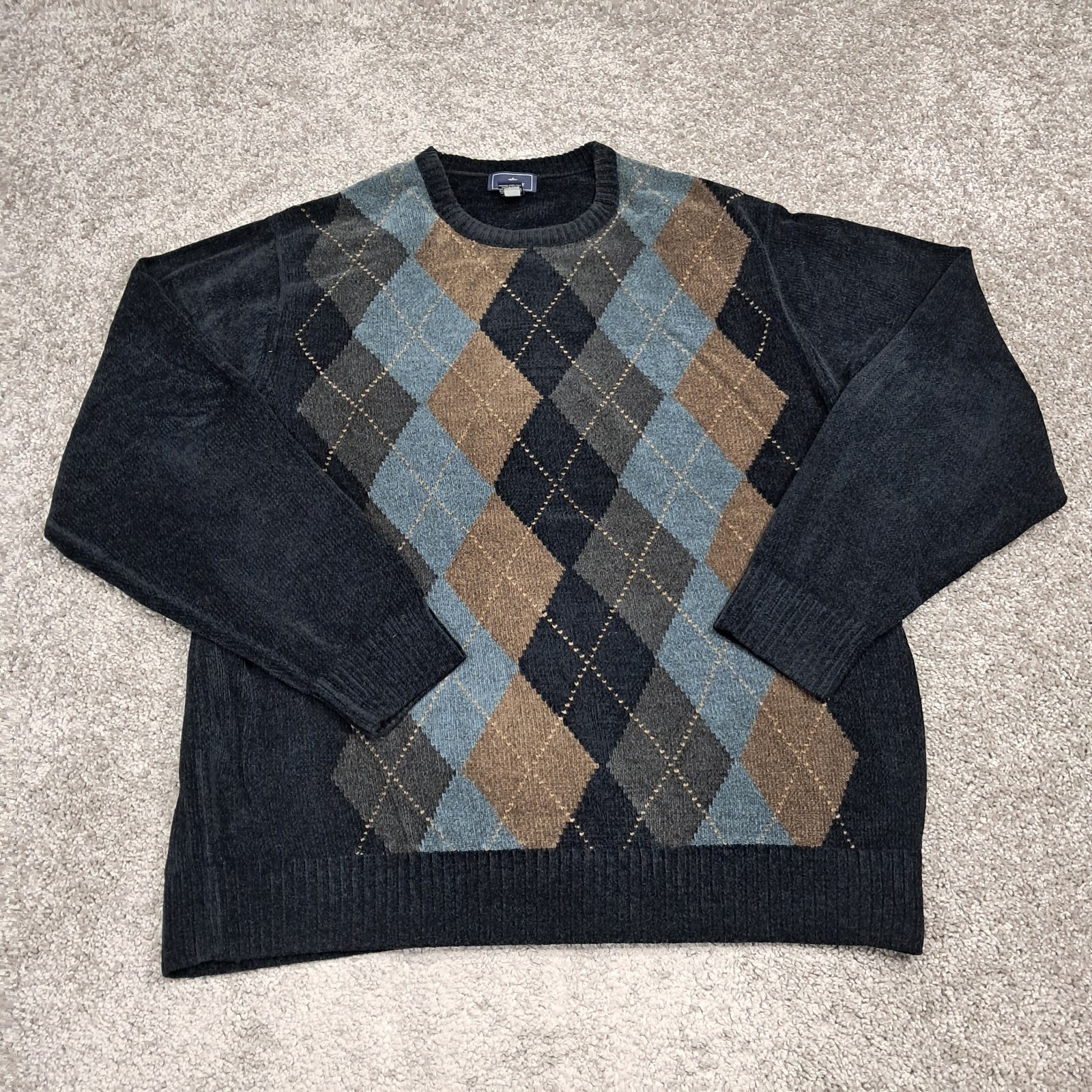 Dockers Men&rsquo;s Sweater Argyle Black 2X-Large
