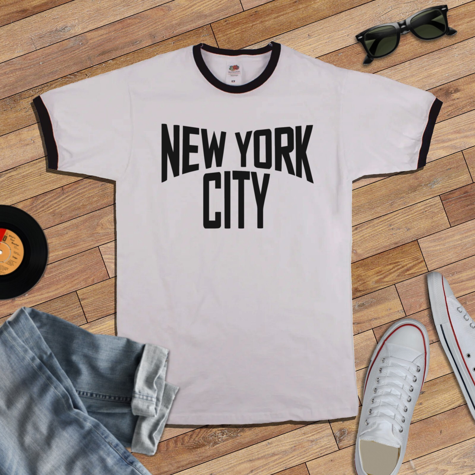 NEW YORK CITY T-SHIRT (Music Band 70s Lennon Beatles John Retro Cult as worn by)