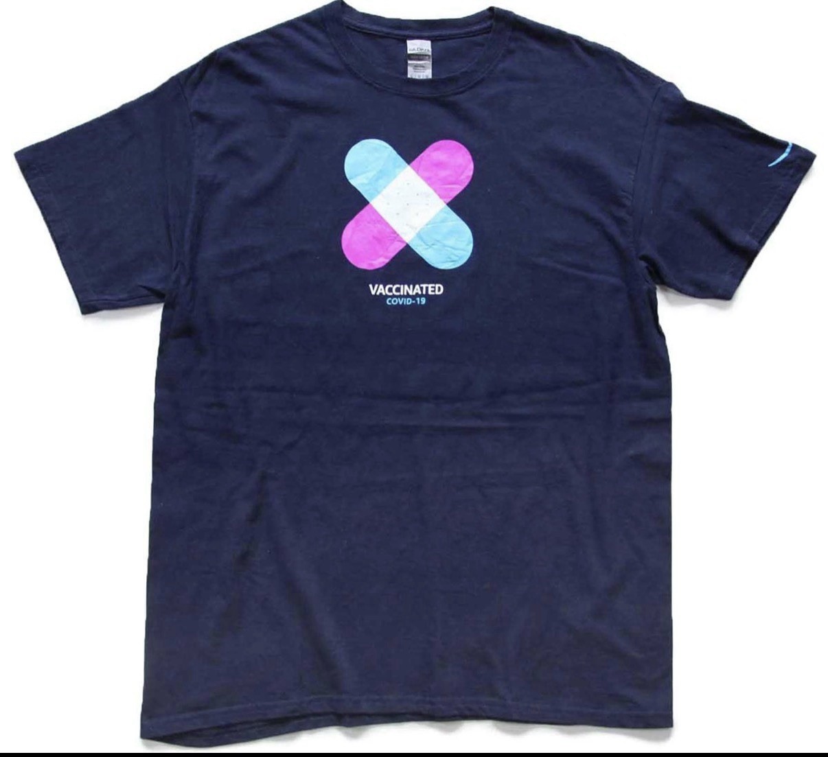 Amazon Vaccinated COVID-19 Graphic T-Shirt 3XL Navy Corporate Swag Tee