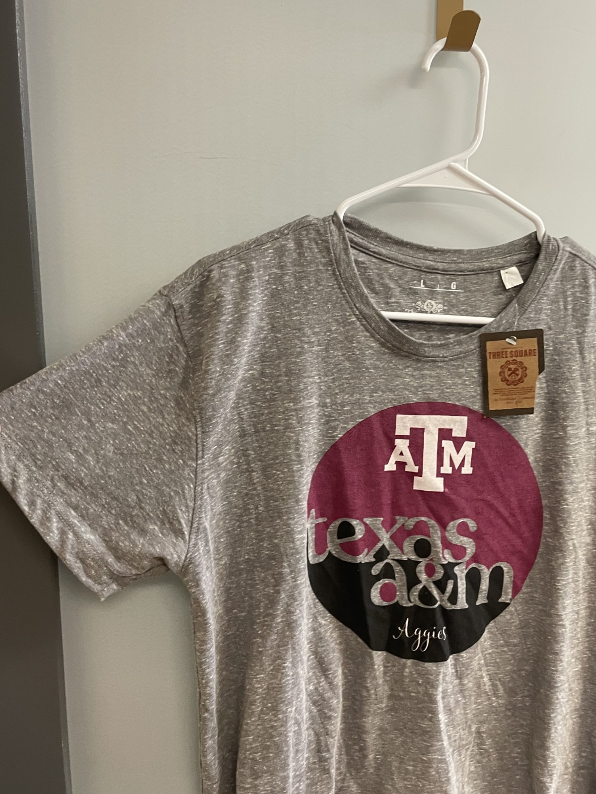 NWT Three Square by Royce Apparel Gray Texas A&M Tee – Size L