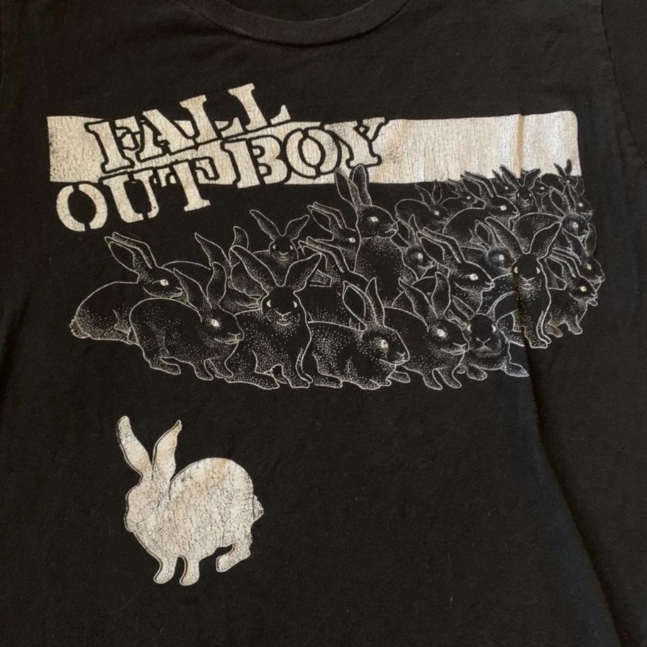 Fall out boy Rabbits unisex black t-shirt VK07442