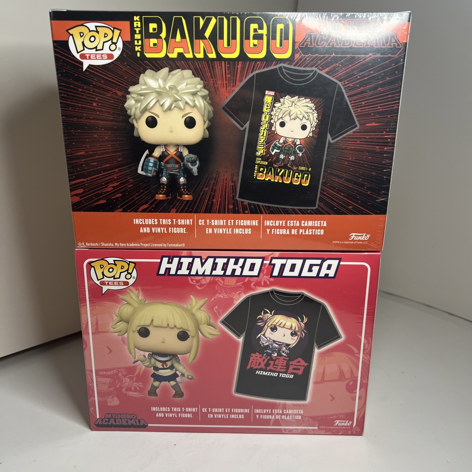 Funko Pop! My Hero Academia Himiko Toga & Bakugo 1029 Size M Gamestop Exclusive