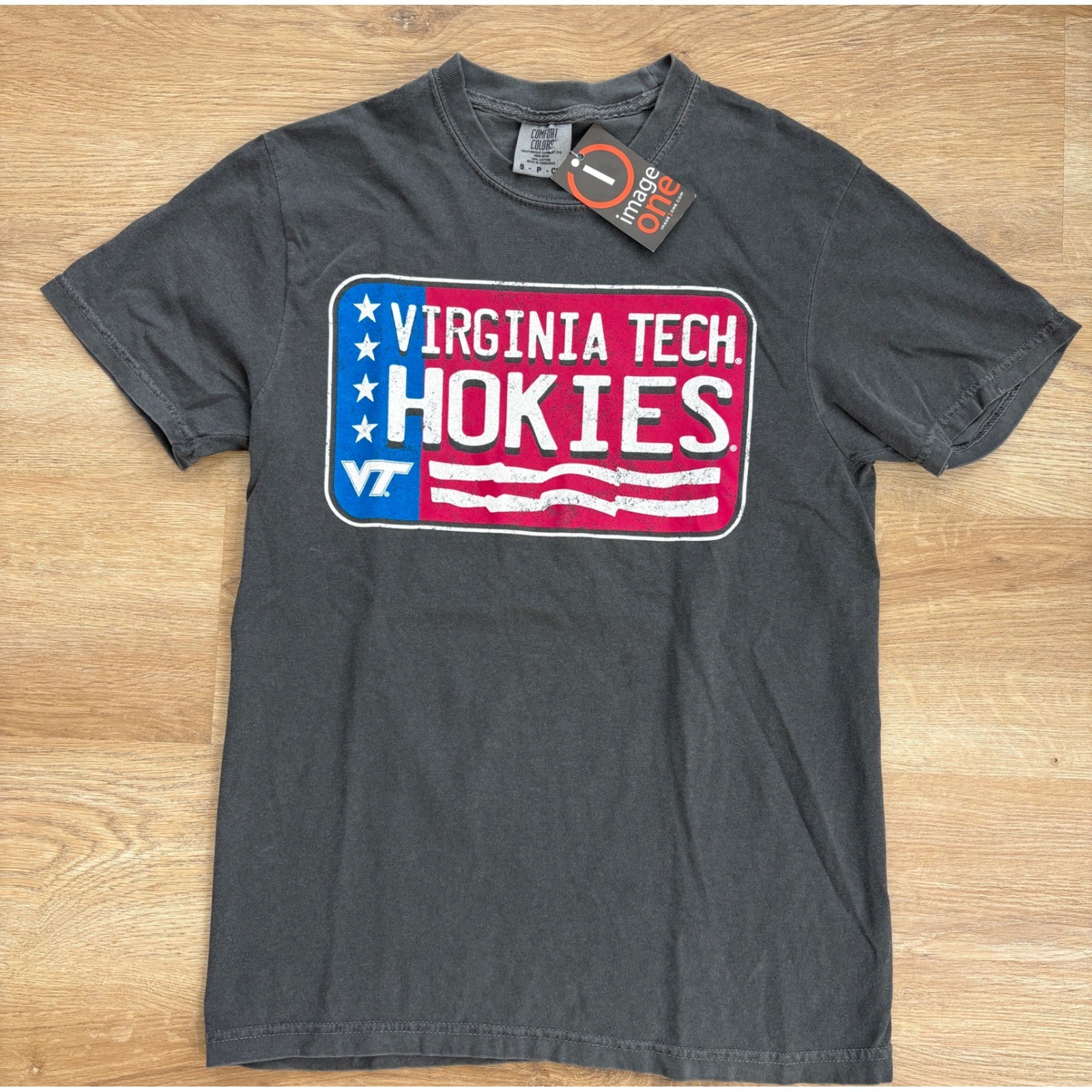 NWT Men&rsquo;s Image One Virginia Tech Hokies Tee – Small – Pepper Gray