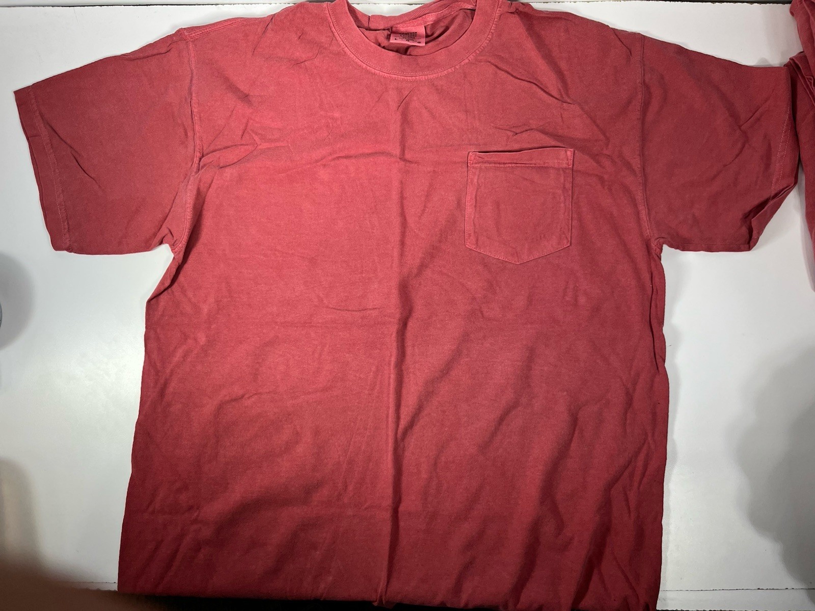 5 Comfort Colors Brick Red Adult Small Cotton Crew neck Heavyweight T-Shirts