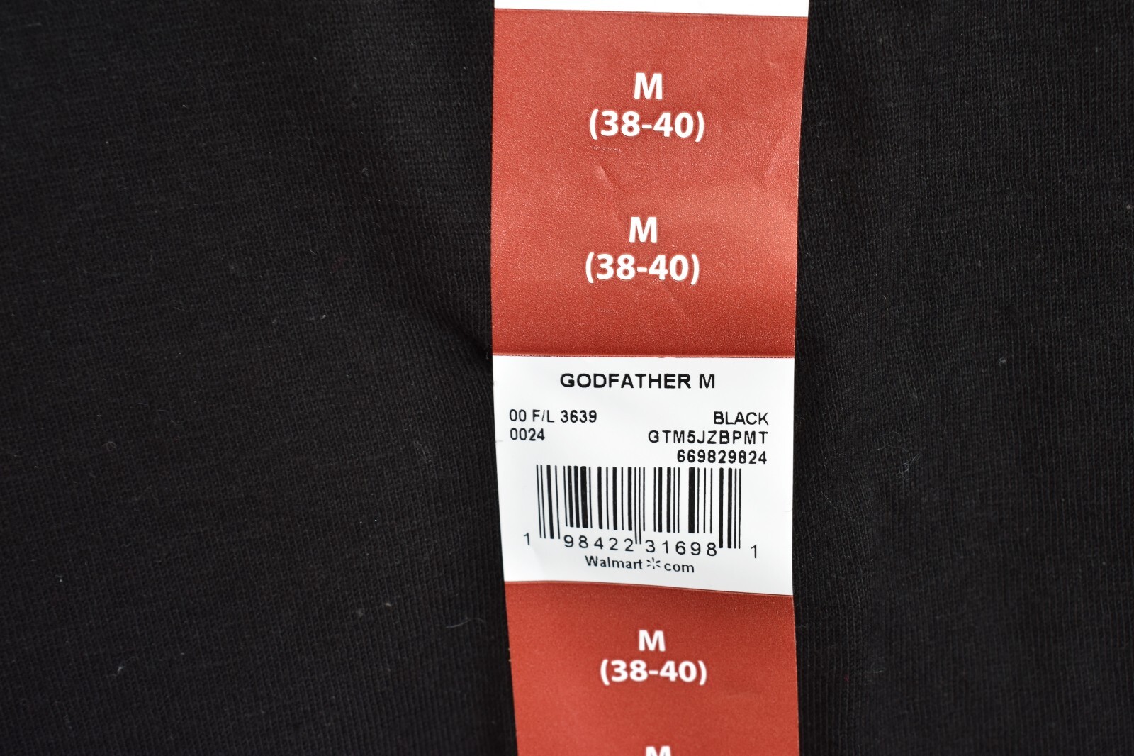 Men&rsquo;s The Godfather Graphic T-Shirt Short Sleeve Crew Neck MEDIUM Black NEW