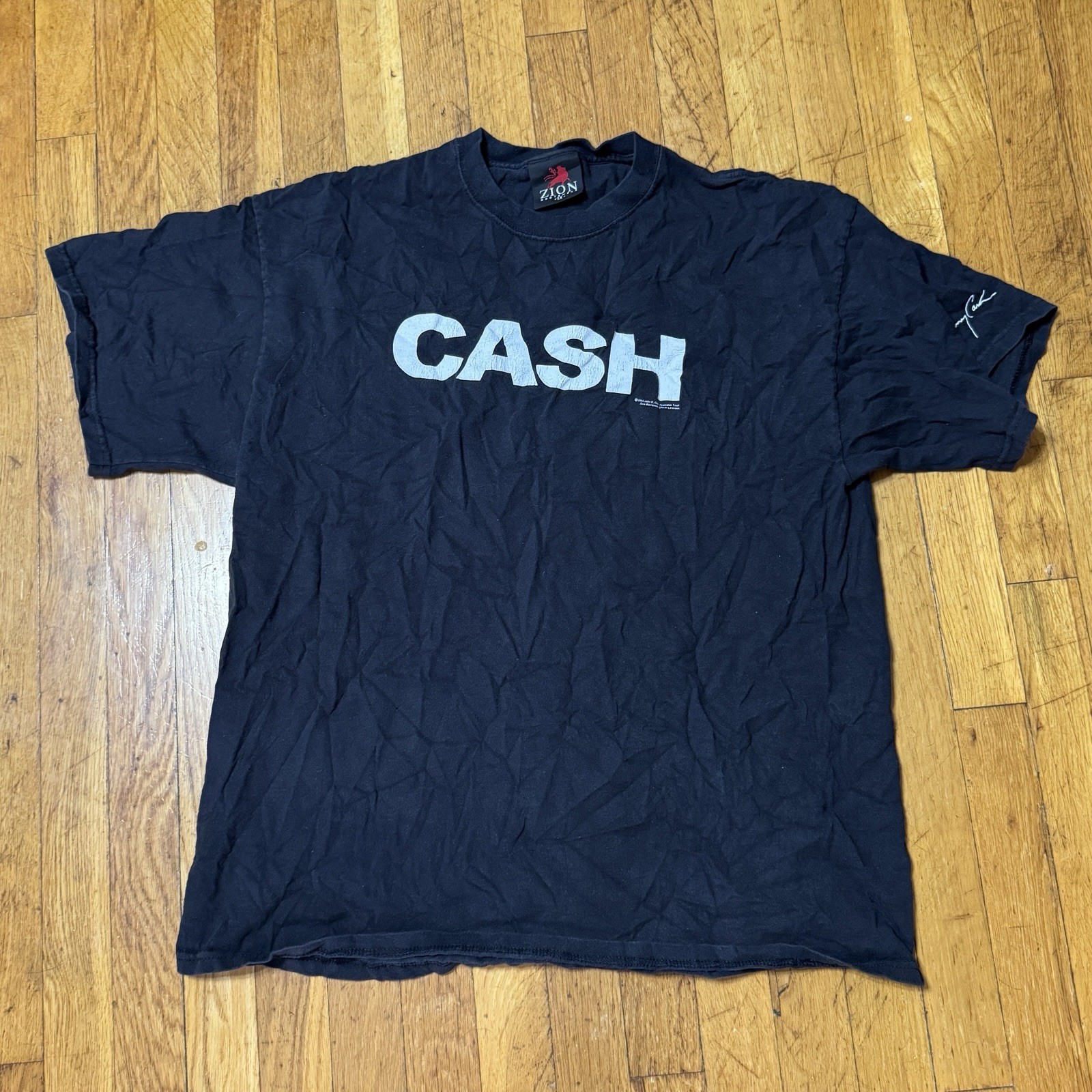 Vintage Johnny Cash Zion Rootswear T-Shirt XL Country Rock Music 2004 Black