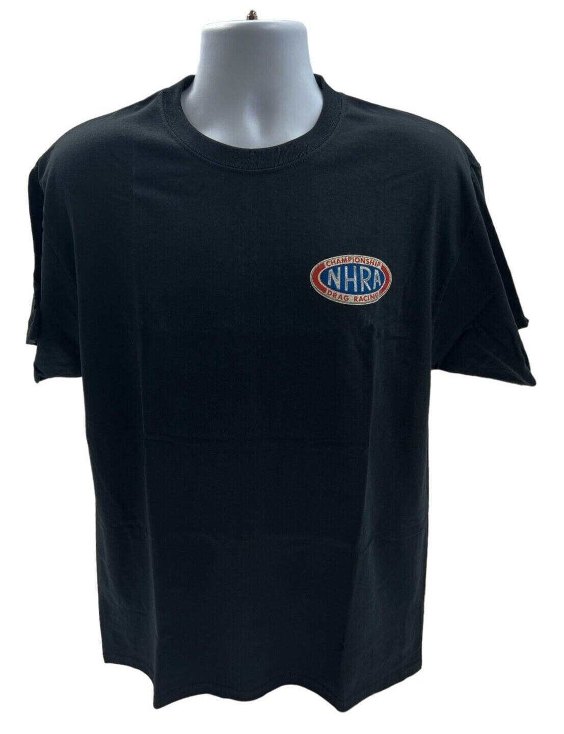 NHRA Drag Racing Speed For All American Flag Black T-Shirt