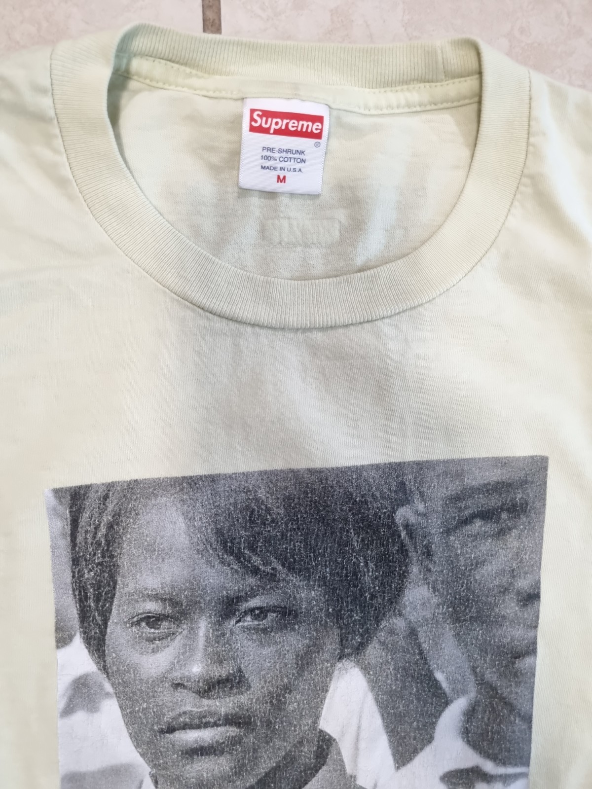 Supreme Roy DeCarava Mississippi Tee SS22 Pale Mint Green Size Medium Very Good