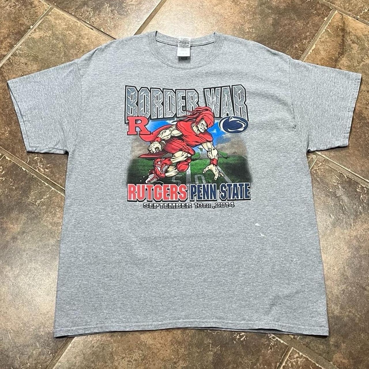 Gildan Border War Penn State Rutgers Tshirt Men’s XL