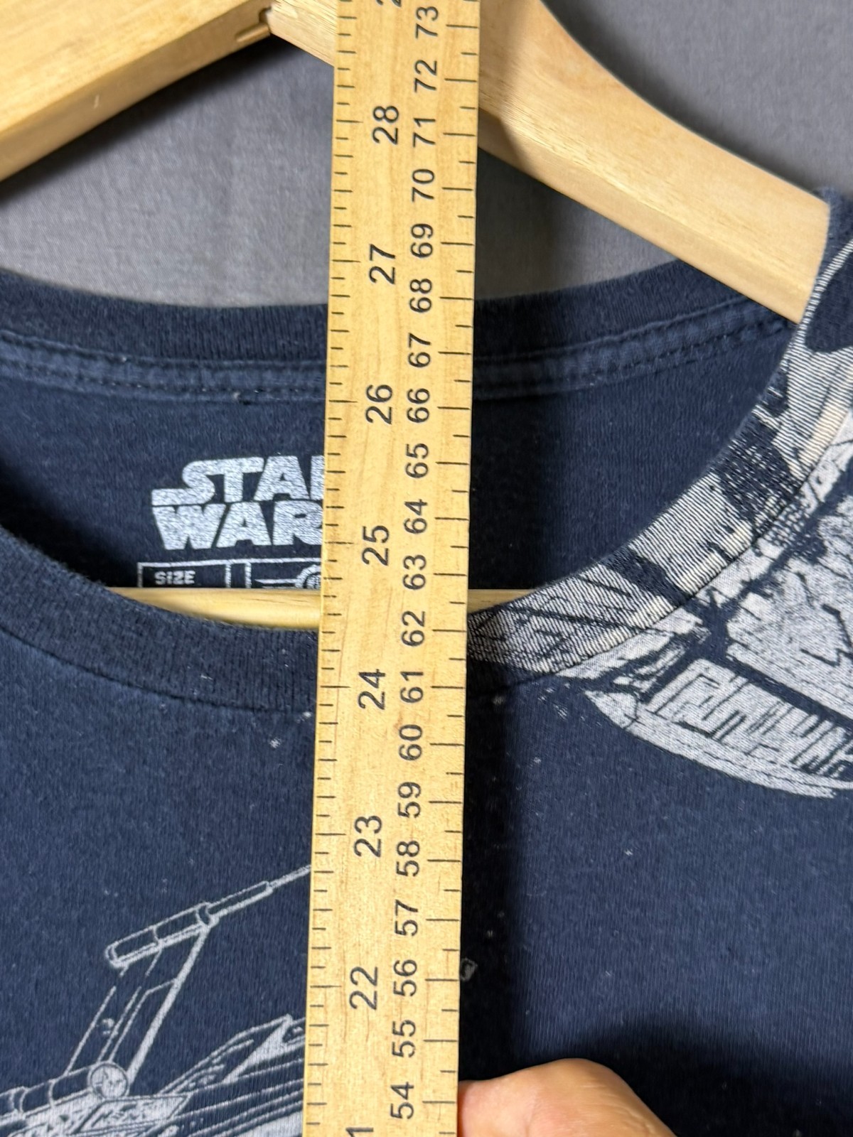 Star Wars Mad Engine Spaceship All Over Print T-Shirt Navy Men&rsquo;s XL