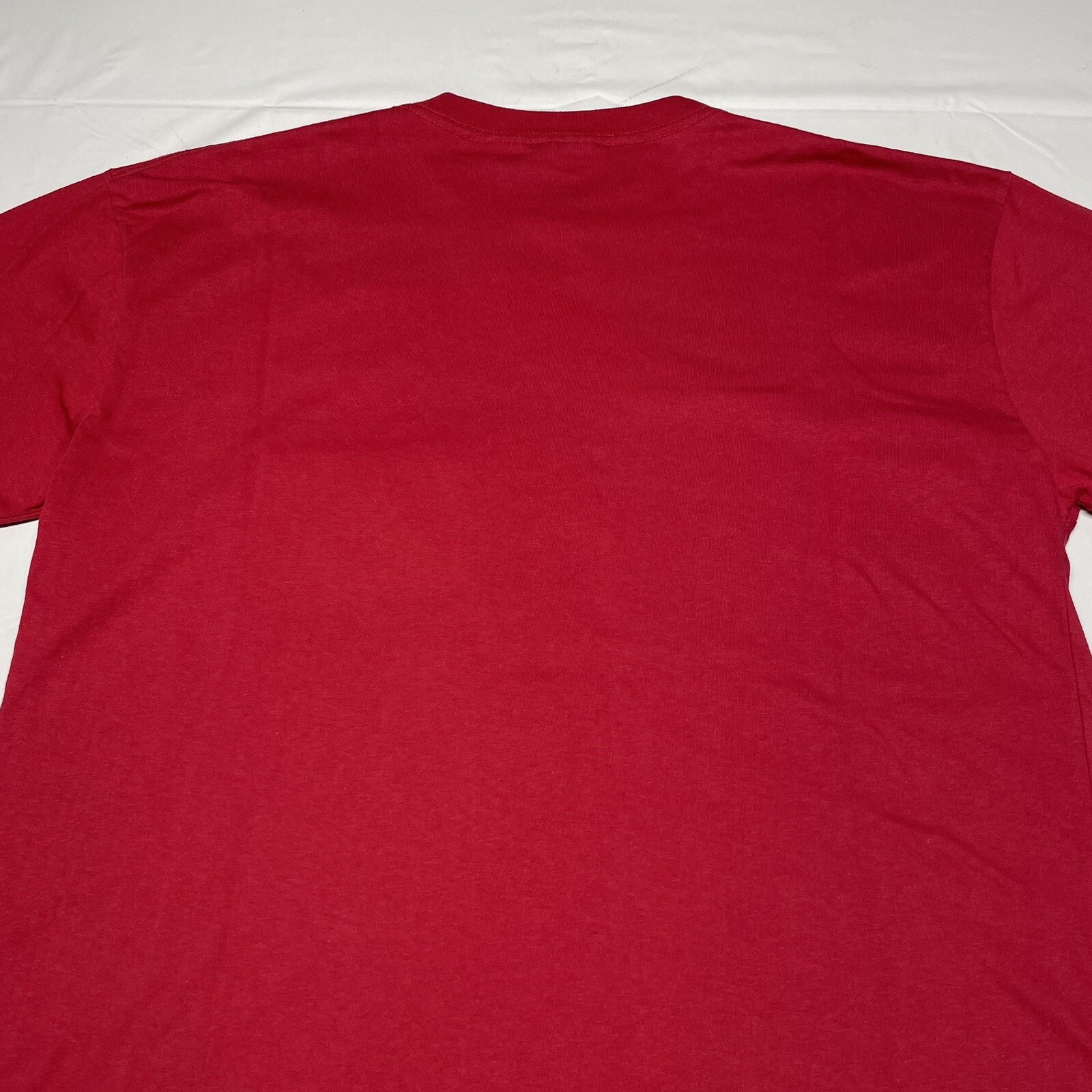 Vintage 90s Hipster T-Shirt Mens Medium Red Pocket Tee Blank Dockers USA Made