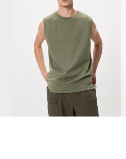 UNIQLO AIRism Cotton Sleeveless T-Shirt S-4XL Crew-Neck Tank Men 475363 NWT