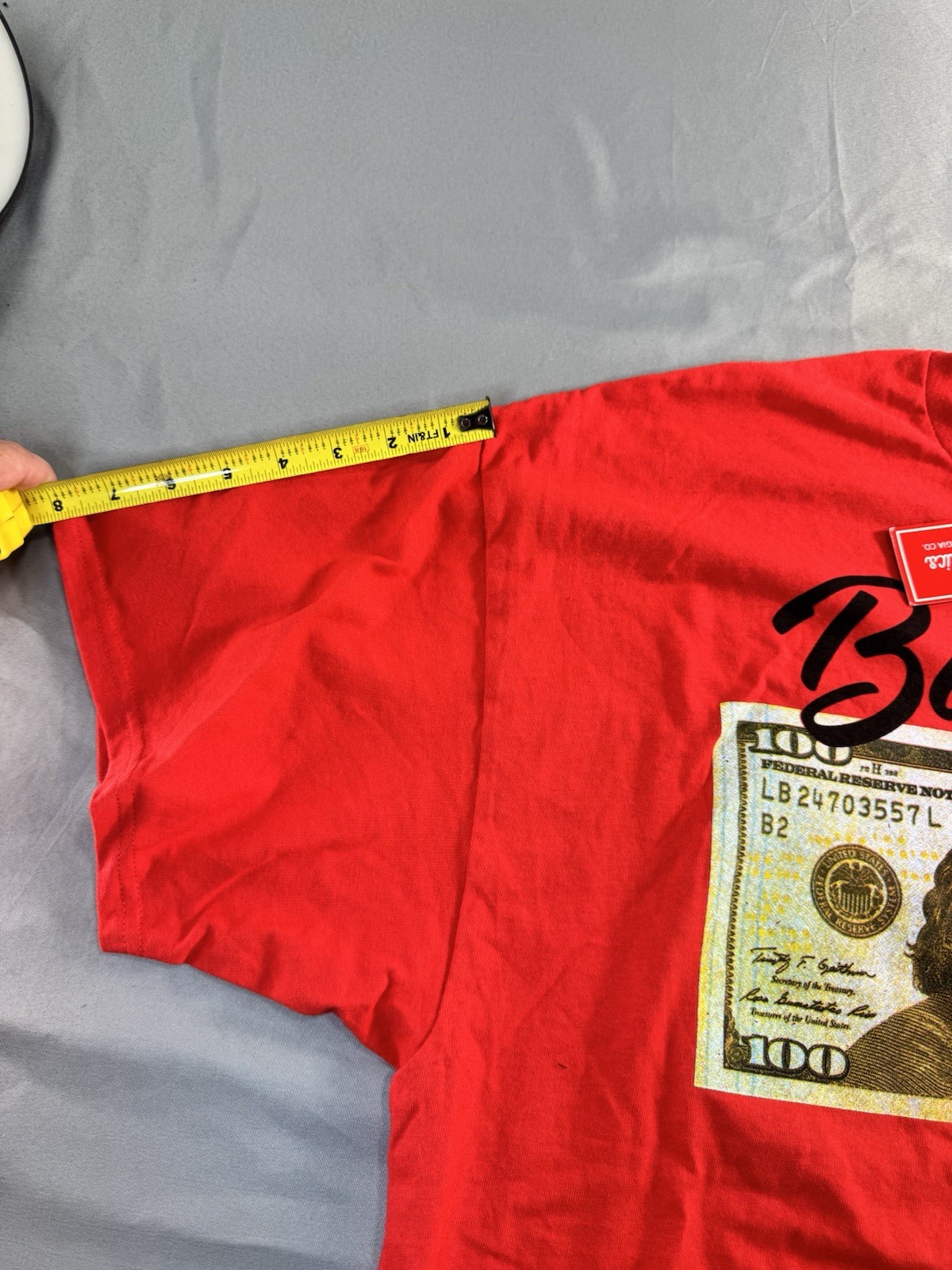 Headgear Classics Men’s T-Shirt Bandemic 100 Dollar Bill Size 2XL Red Tee NEW