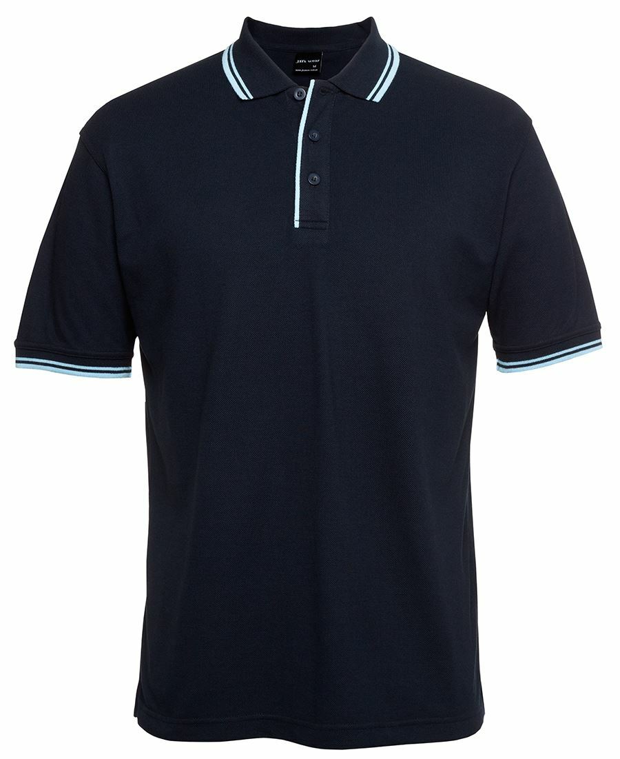 Jb&rsquo;s wear Adults Contrast Polo Shirts with UPF Protection Straight hem W/ Split