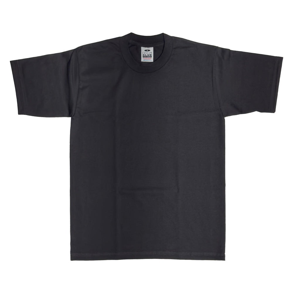 Pro Club Men&rsquo;s Heavyweight Cotton Crew Neck Short Sleeve T-Shirt, Black