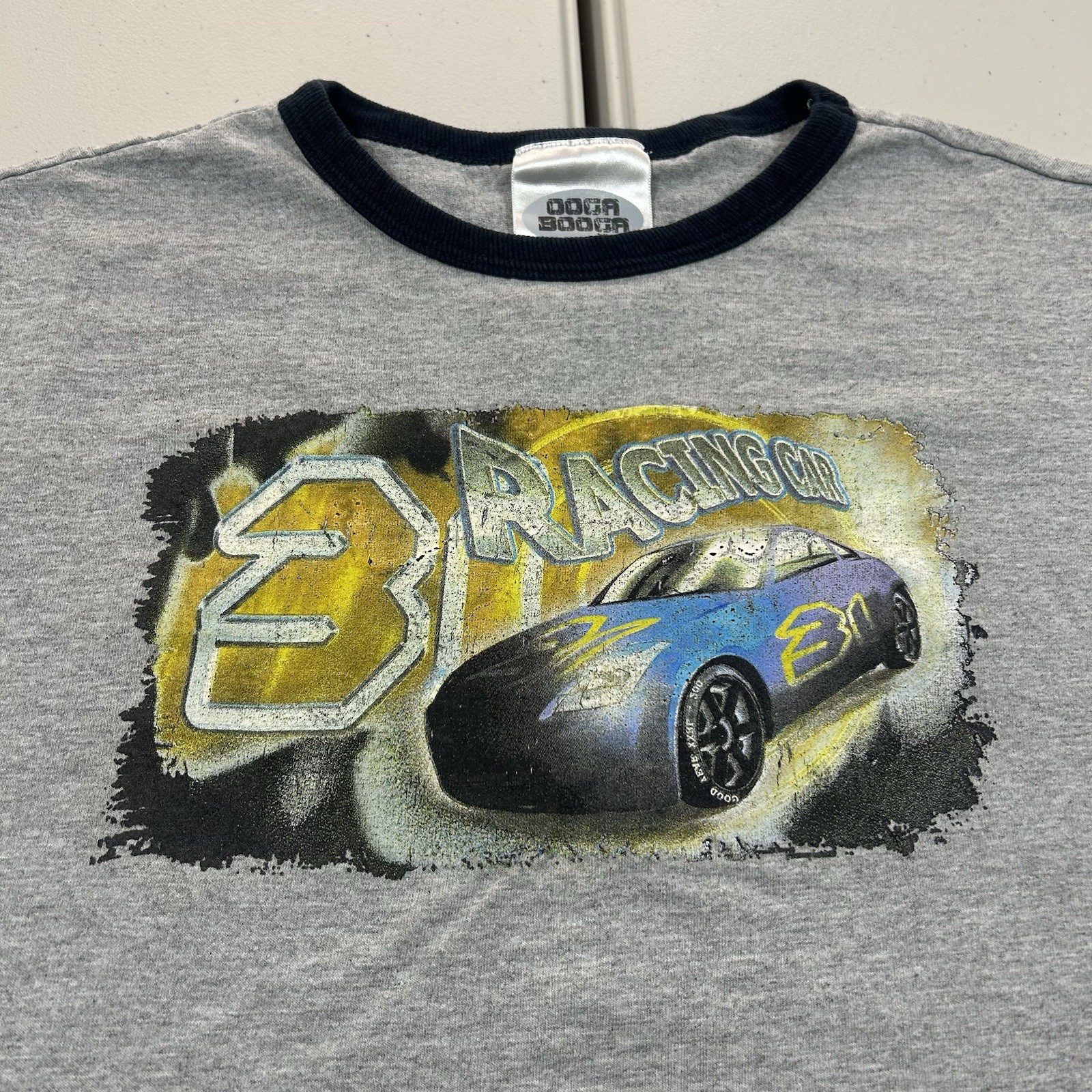 VTG y2k Racing Car Graphic Shirt Animation Video Games Style Youth XL Adult S