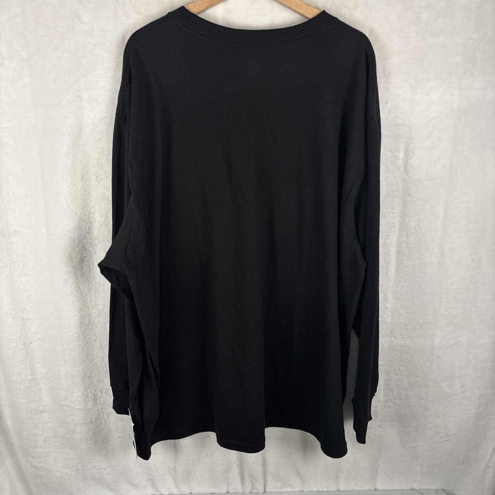 Champion Classic Tagless Big & Tall Long Sleeve T-Shirt Size 3XB Black NWT