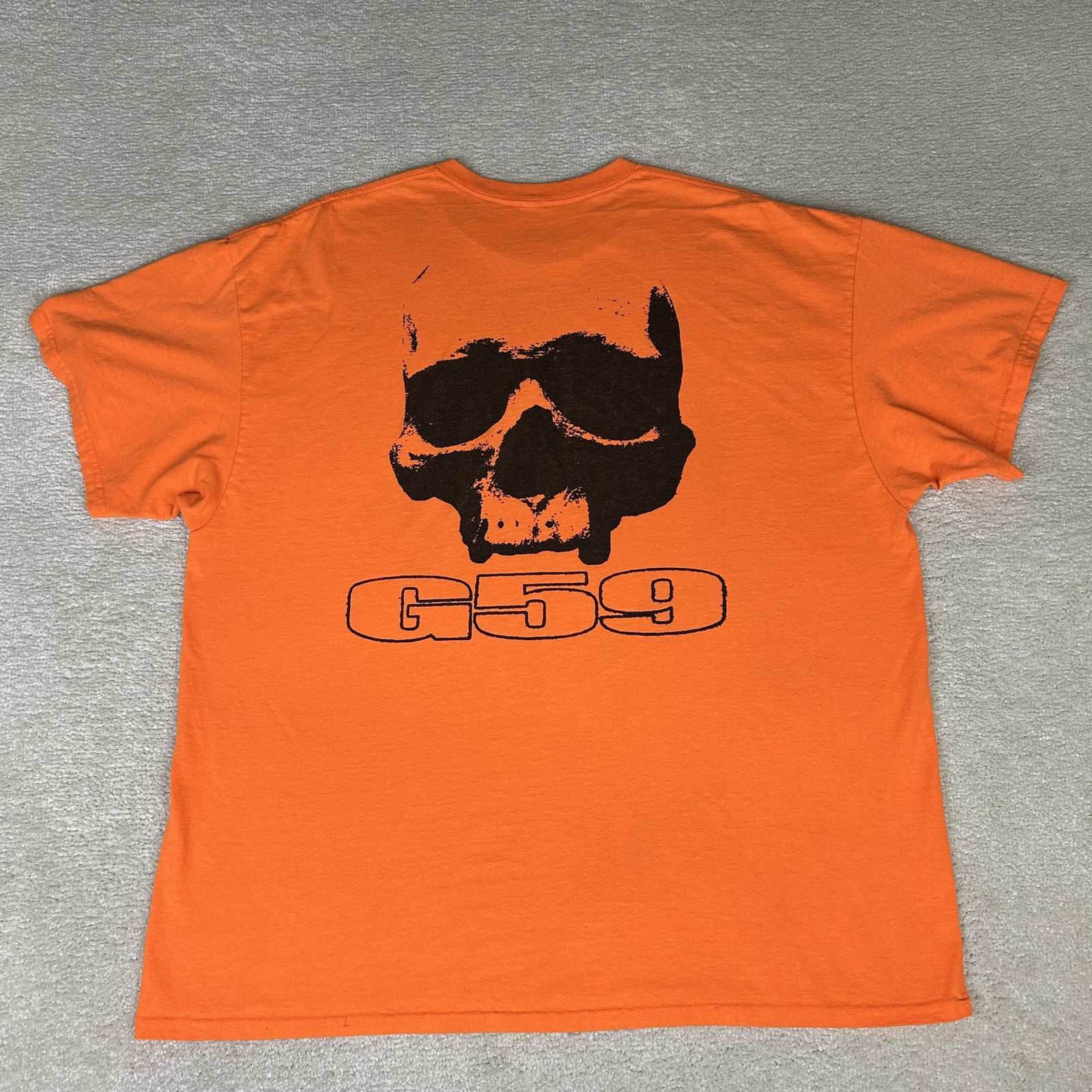 G59 Records Shirt Mens 2XL Orange Skull Hip Hop Punk Rap Tee Suicideboys Merch