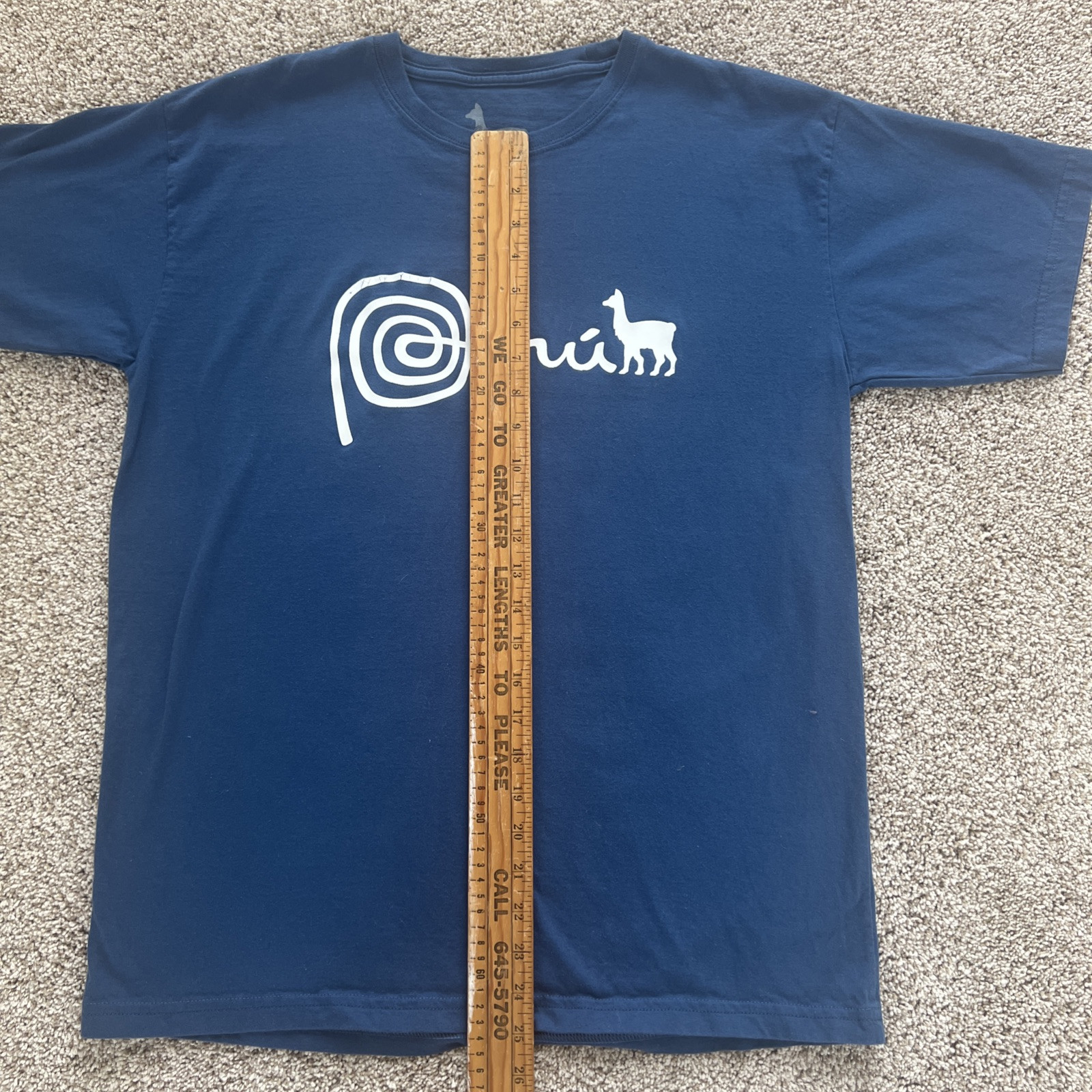 Peru Logo Blue T-Shirt Men’s Cowritten & Animal Logo Tee