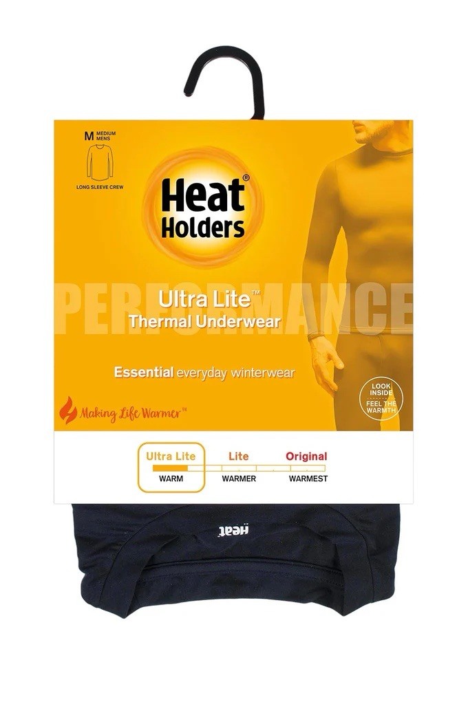 Heat Holders Men&rsquo;s ULTRA LITE™ Base Layer Top Black Size XL