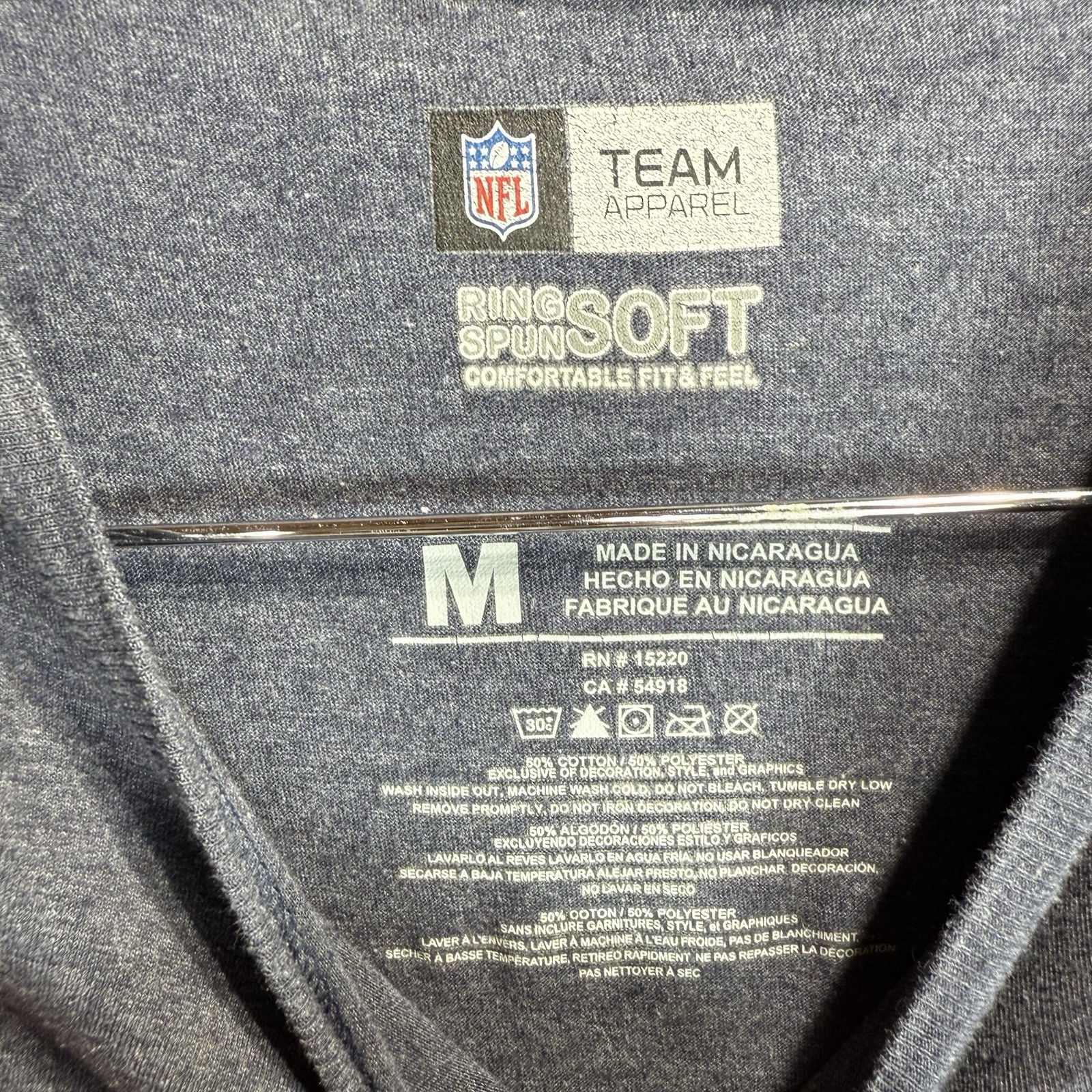 Chicago Bears NFL Team Men’s Tshirt M Ringspun Soft 2020 Bears
