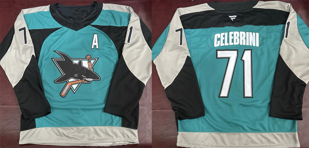 Macklin Celebrini Hockey Jersey MEN SIZE S-5XL LANBV78