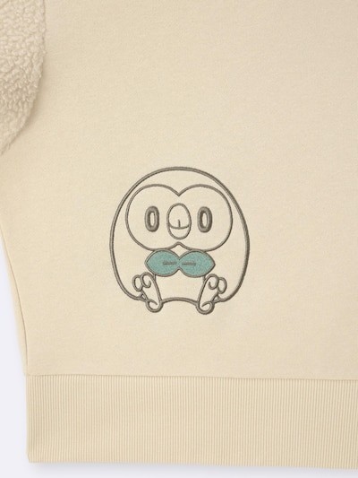 Pokémon Peaceful Place GU Pokepeace Combination Sweat Pullover BEIGE Rowlet