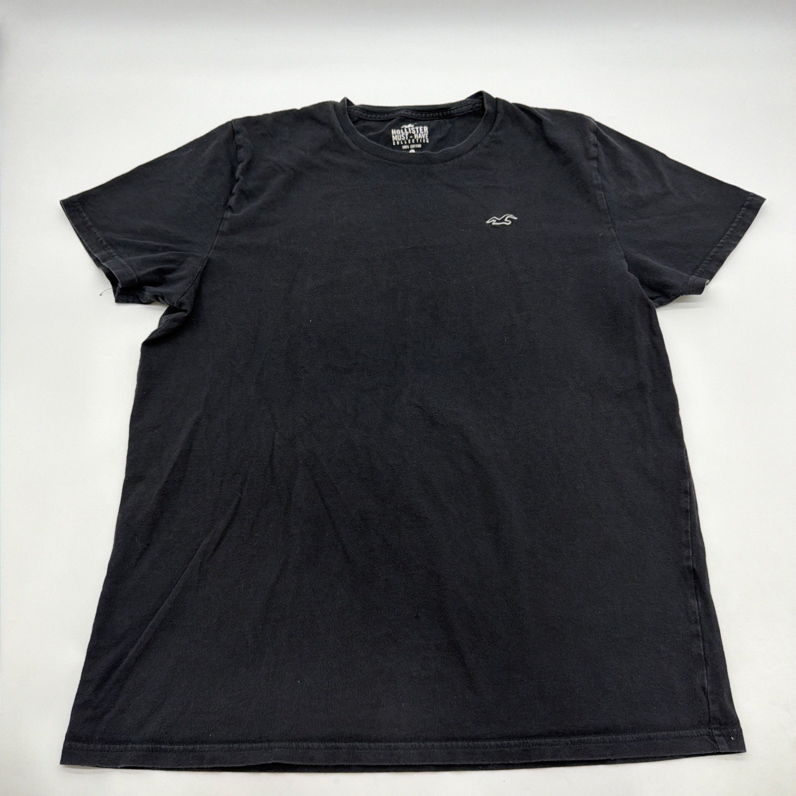 Hollister Must-have Collection T-shirt Men Black Logo 100% Cotton .#48041