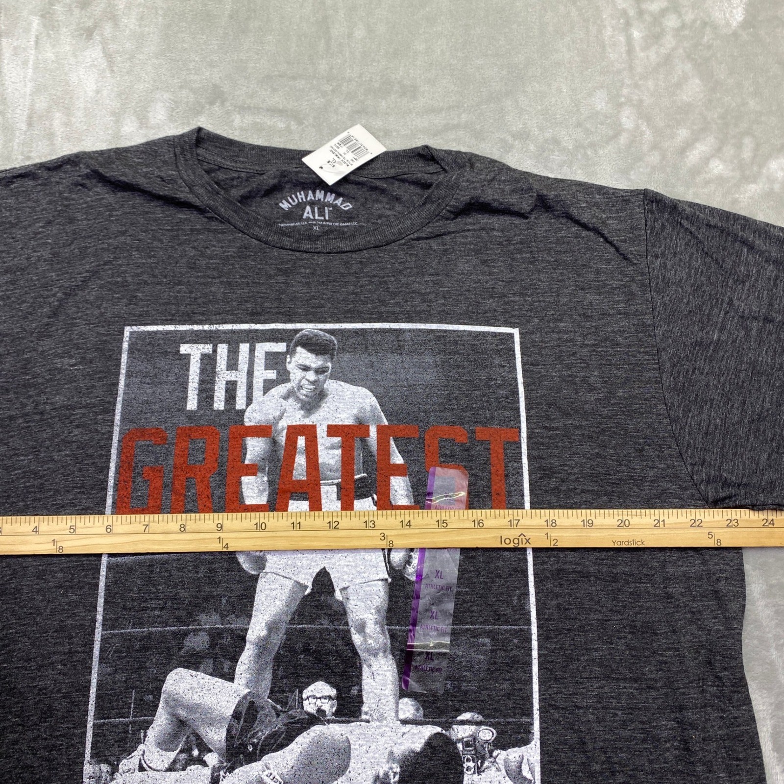 Muhammad Ali The Greatest Boxing Graphic T Shirt Mens XL Heather Charcoal NWT
