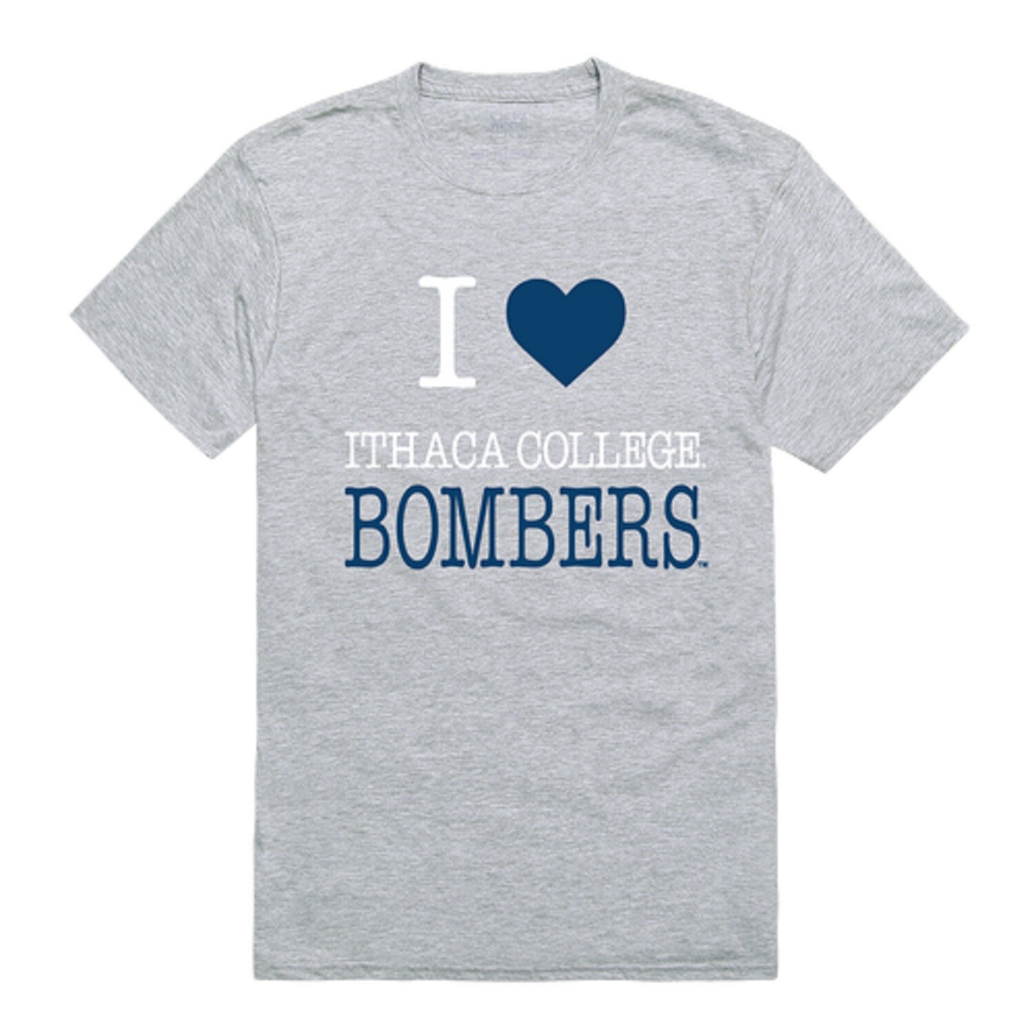 Ithaca College Bombers NCAA Cotton I Love Tee T Shirt