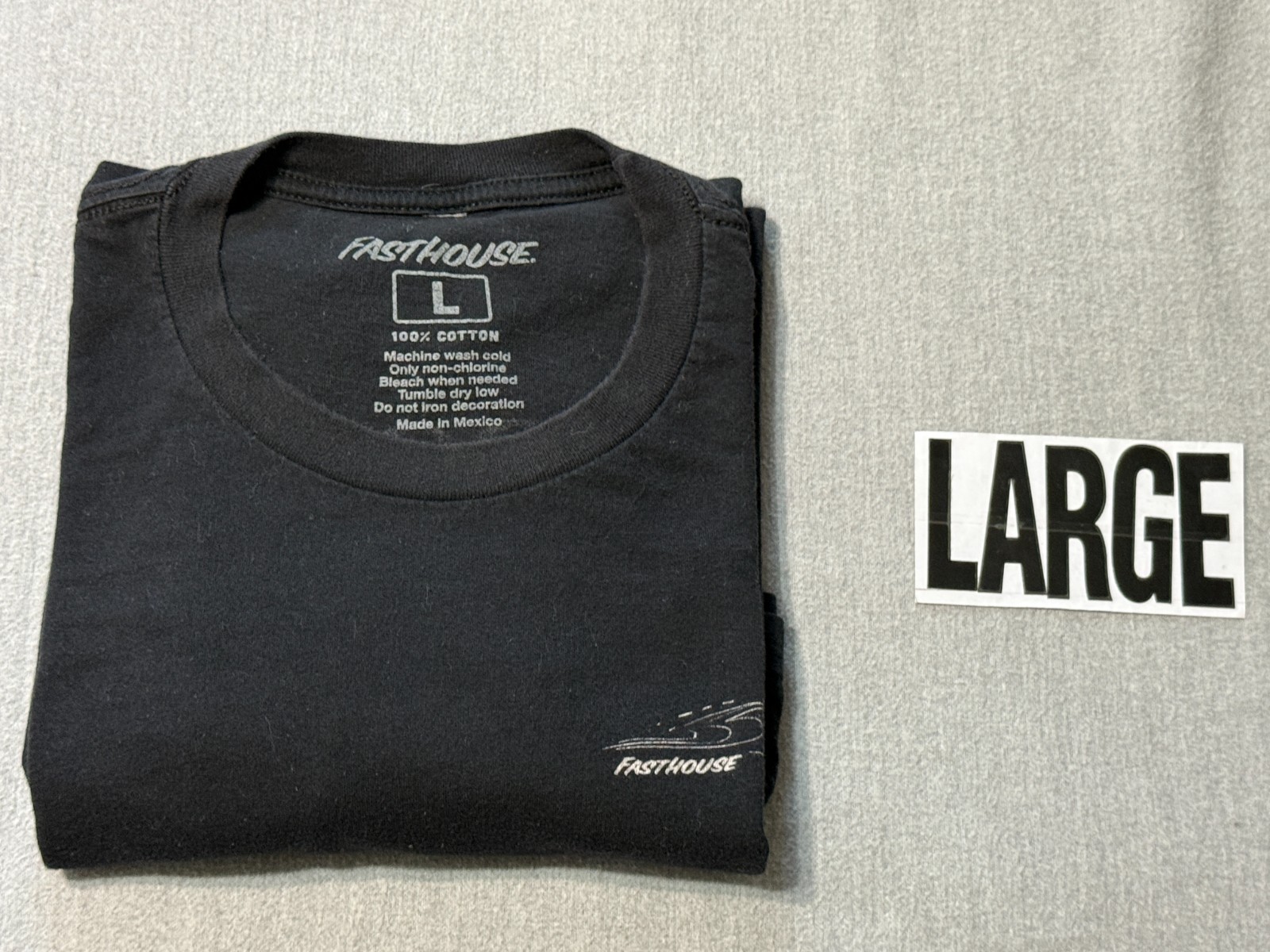 FASTHOUSE – Men&rsquo;s Short Sleeve L – LARGE – Black – F/H – Live and Let Live