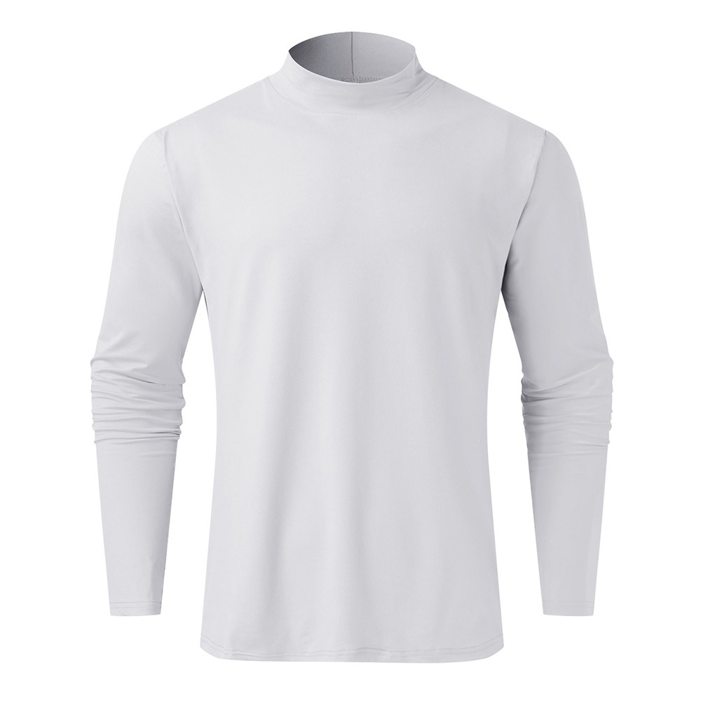 Men High Neck Long Sleeve T Shirt Polo Tops Baselayer Turtle Winter Warm Jumper
